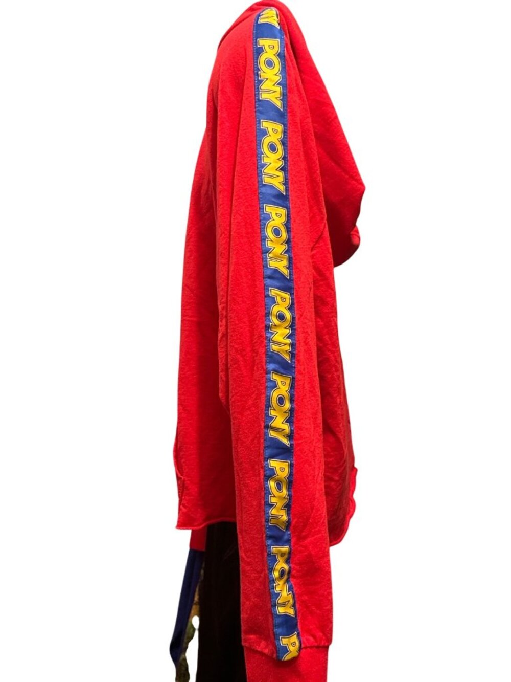 Forever 21 Plus 2X Red Hoodie Pony Tape Sleeve Raw Hem Streetwear Oversized Look - Picture 3 of 12